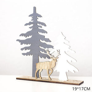 Natural Xmas Elk Wood Craft