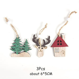 Natural Xmas Elk Wood Craft