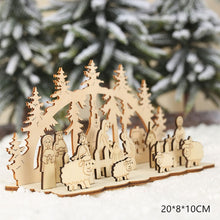 Cargar imagen en el visor de la galería, Natural Xmas Elk Wood Craft