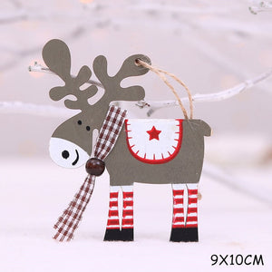 Natural Xmas Elk Wood Craft