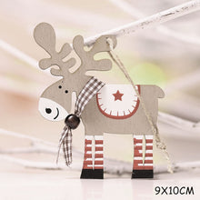 Cargar imagen en el visor de la galería, Natural Xmas Elk Wood Craft