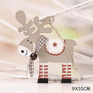 Natural Xmas Elk Wood Craft