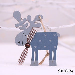 Natural Xmas Elk Wood Craft