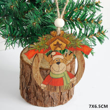 Cargar imagen en el visor de la galería, Natural Xmas Elk Wood Craft