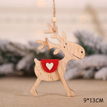 Cargar imagen en el visor de la galería, Natural Xmas Elk Wood Craft