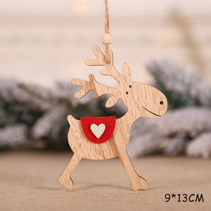 Natural Xmas Elk Wood Craft