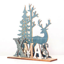 Cargar imagen en el visor de la galería, Natural Xmas Elk Wood Craft