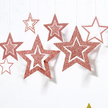 Cargar imagen en el visor de la galería, 7pcs/lot Twinkle Star Paper Pendant Garland Ornaments