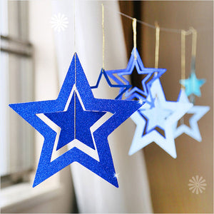 7pcs/lot Twinkle Star Paper Pendant Garland Ornaments