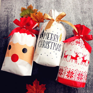 Christmas Drawstring Gift Bags